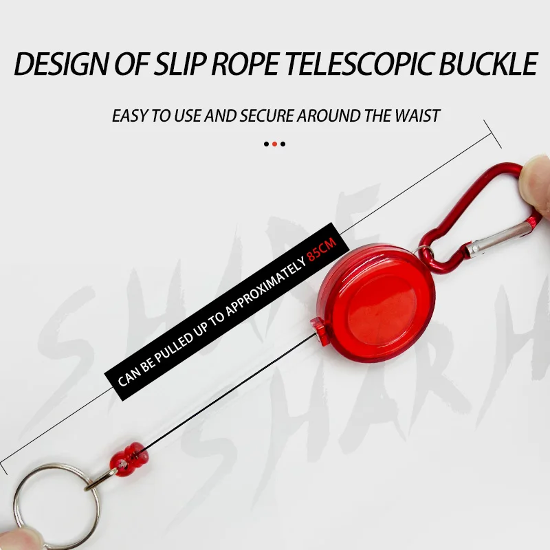 Dos uds cordón multiherramienta carrete retráctil llavero cordón de nailon resistente anillo carrete insignia titular con Clip mosquetón Retractor - imagen 2