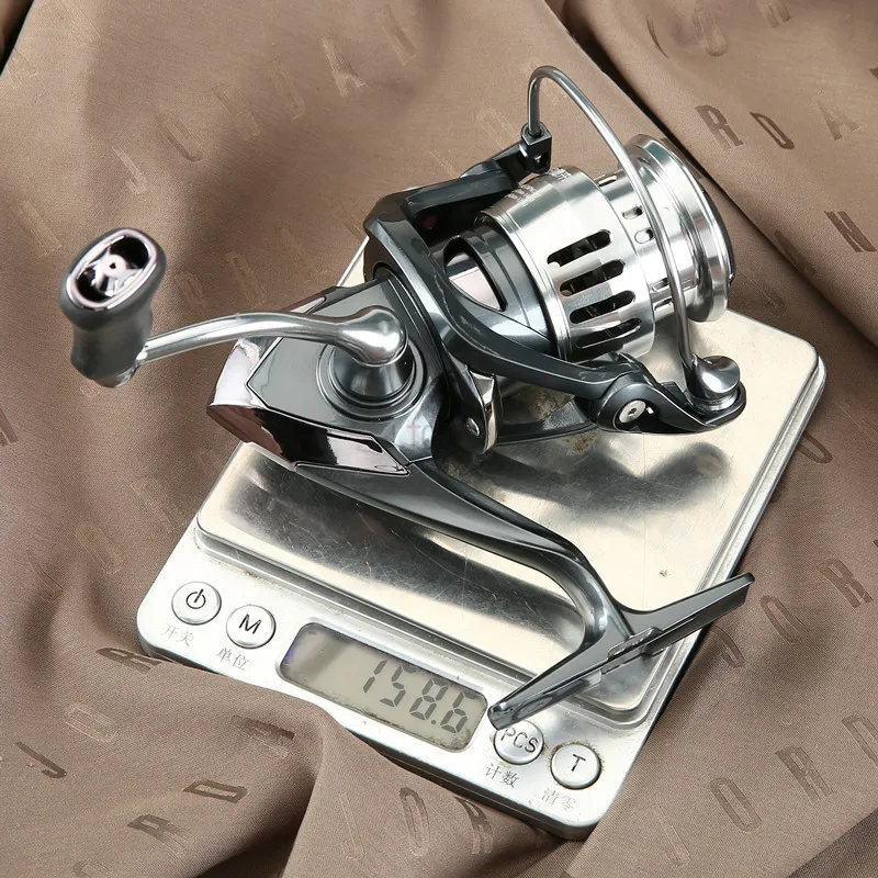 Carrete giratorio para Pesca en agua salada, accesorio de Metal, potencia de arrastre, larga distancia, Surfcasting - imagen 4