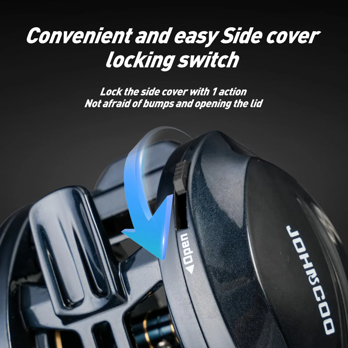 Carrete JOHNCOO ARES Baitcasting, marco de aluminio, carrete de pesca de agua salada, relación de engranaje 6,8: 1, arrastre máximo de 15kg, carrete Baitcast de perfil bajo - imagen 5