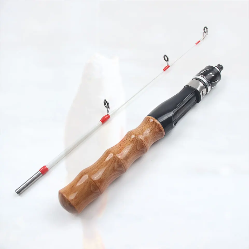Caña de pescar en hielo, punta de caña con alto contenido de carbono: atrapa picaduras pequeñas en segundos. El cuerpo resistente resiste a la flexión, se adapta a todos los peces de hielo comunes. - imagen 3