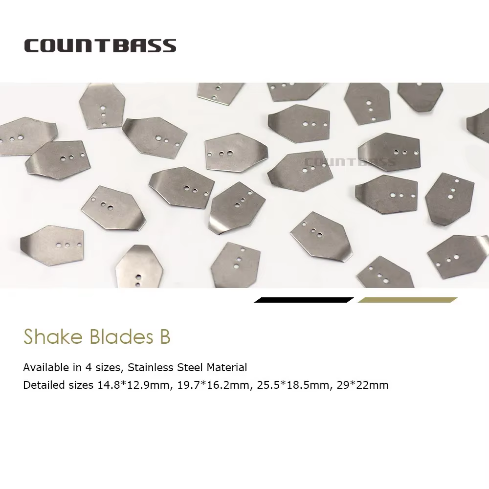 COUNTBASS Cuchillas Chatterbait Inoxidable Negro/Dorado – Cebo Vinilo - imagen 5
