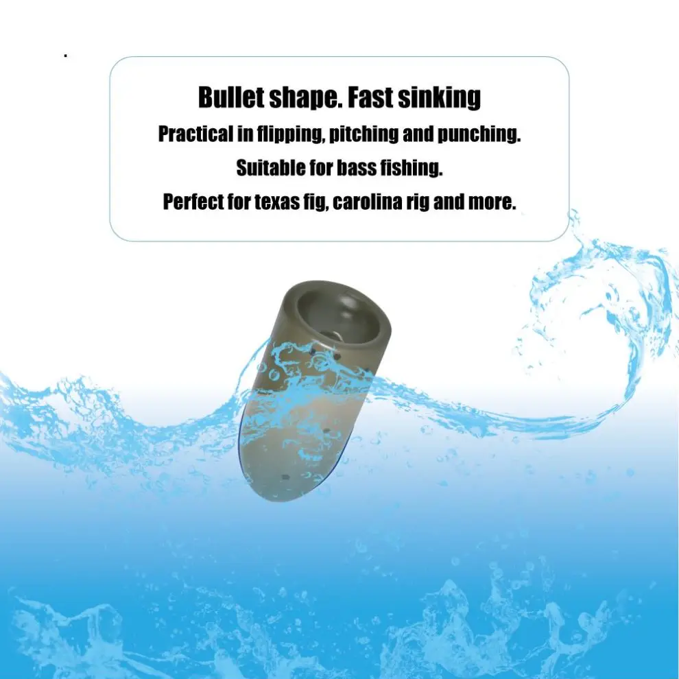 Elite TG 10 Uds pesca plomo gusano peso 1,8g-28g sin plomo bala pesca de lubina Texas Rig Carolina señuelo Accesorios - imagen 5