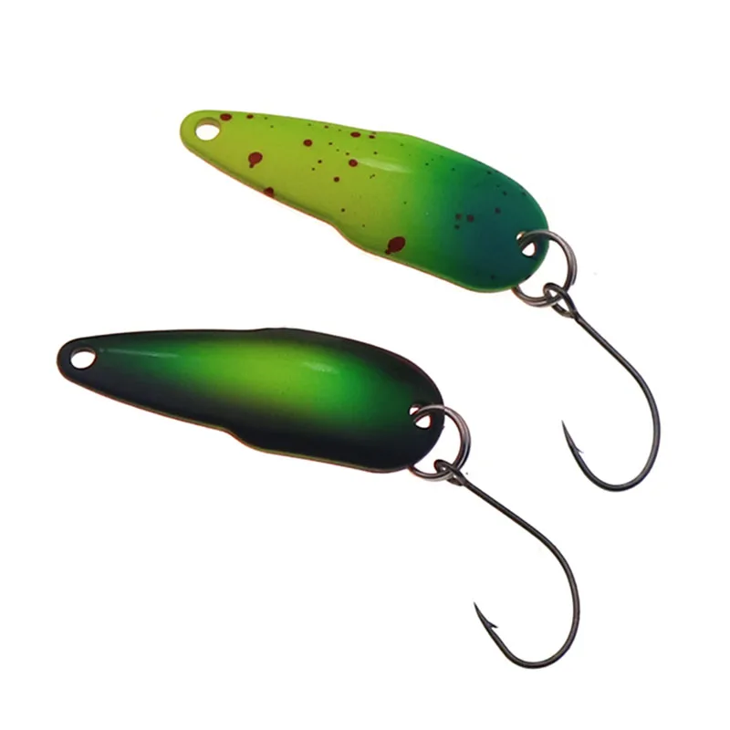 HISTOLURE-señuelo de pesca de plantilla de Metal colorido, cebo de cuchara, un solo gancho, señuelo de trucha, aparejos de pesca, 3,2 cm, 2,5g - imagen 2