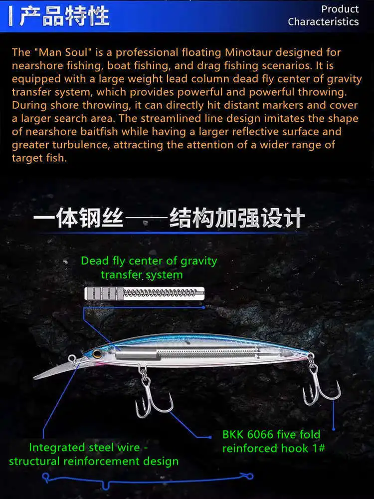 EWE Manhun Wobbler – Señuelo flotante para pesca en mar - imagen 4