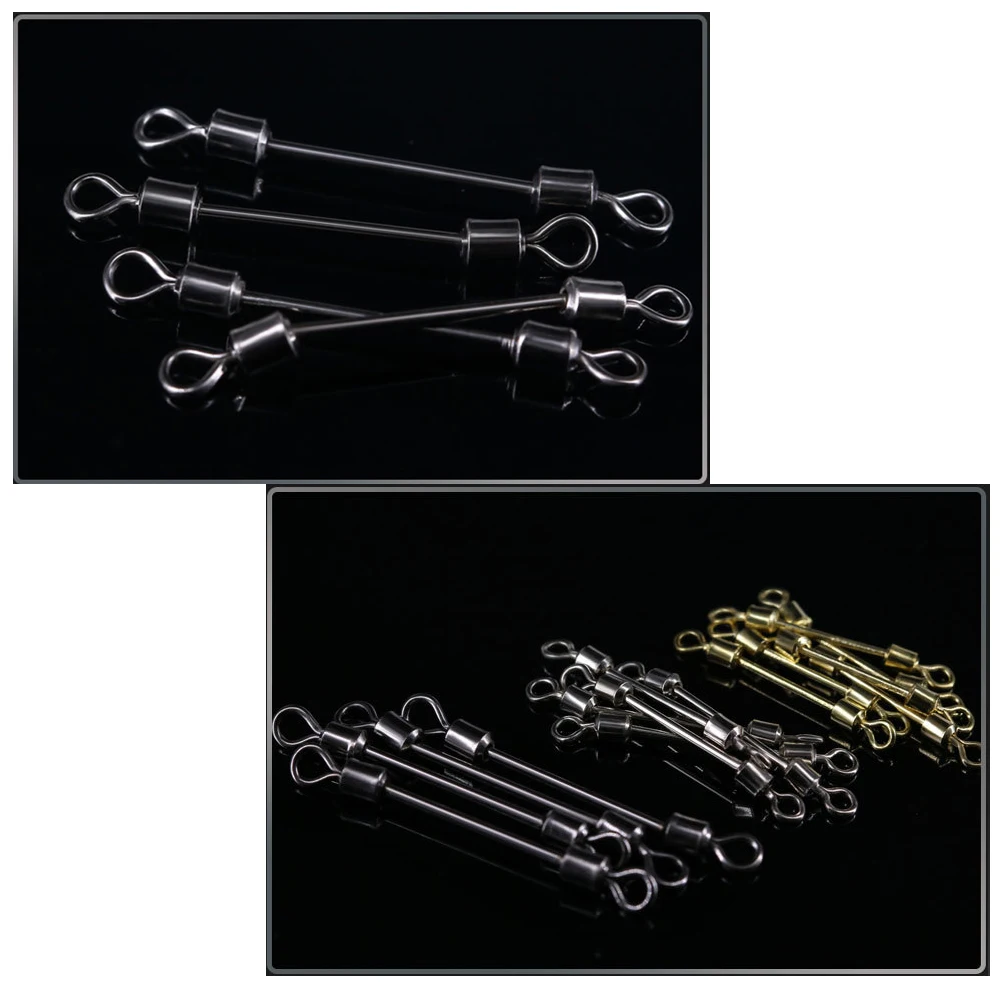 30 Uds. Funda de plomo para pesca, barril rodante giratorio, conector de anzuelo, accesorios de pesca, aparejos de pesca con eje de plomo - imagen 3