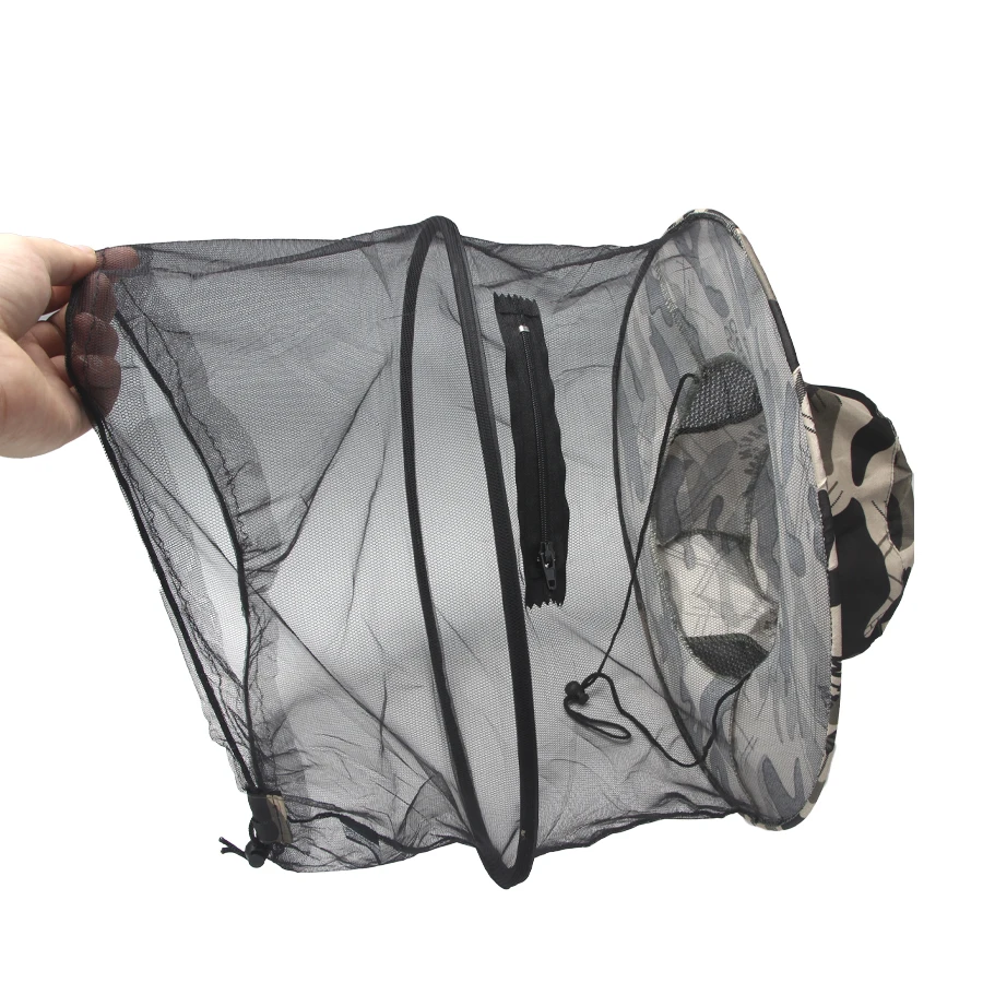 Gorro antimosquitos NGB con red oculta, repelente de malla, protección contra insectos y abejas, gorra de pesca con protección solar para exteriores para hombres y mujeres - imagen 3