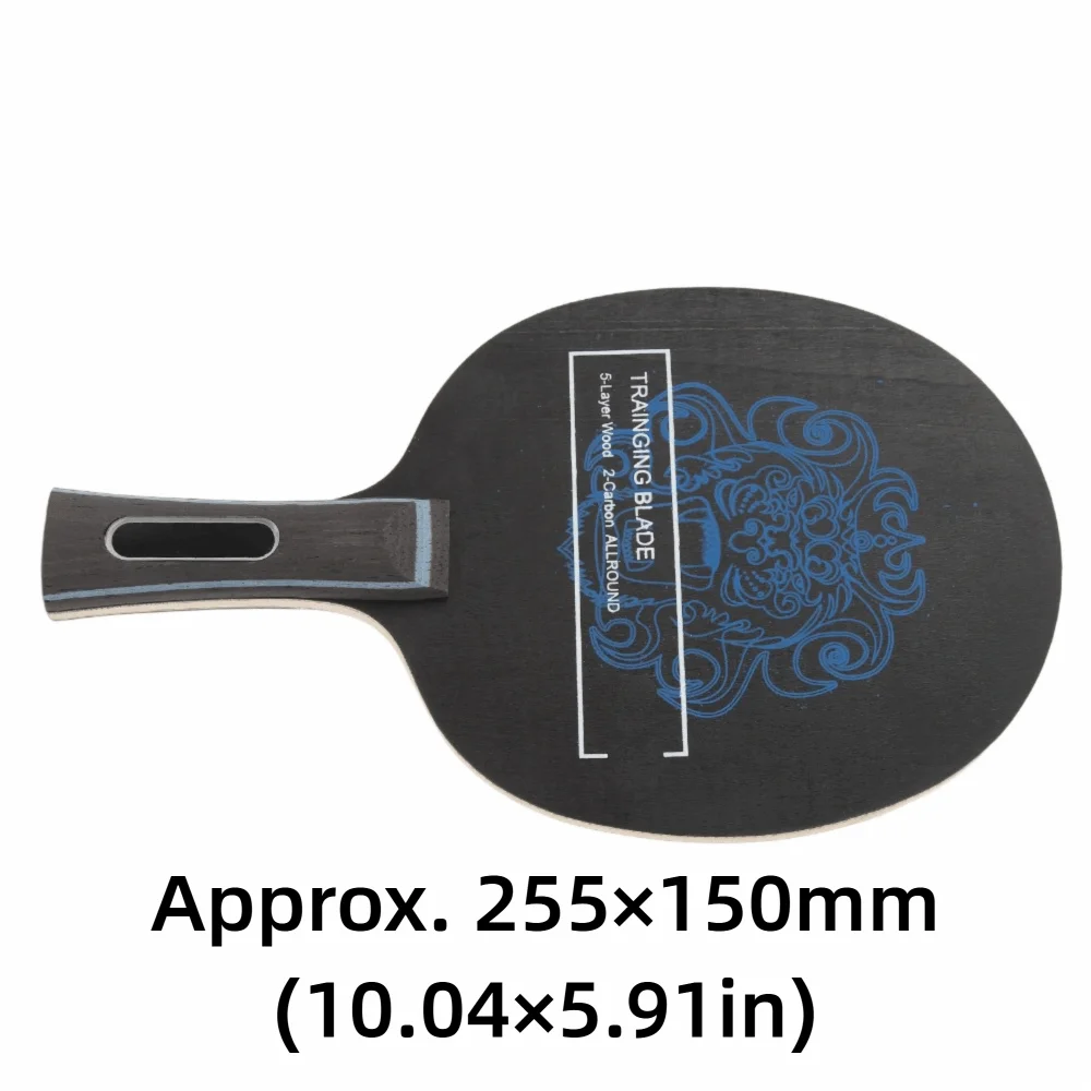 Raqueta de tenis de mesa fibra carbono mango largo horizontal ligera - imagen 5