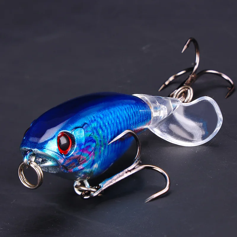 Weihe 5 piezas 11.4g9.5cm Tractor de impresión 3D 2 #   Señuelo duro de hélice topwater con gancho de tres respaldo reforzado con cola dura en espiral - imagen 5