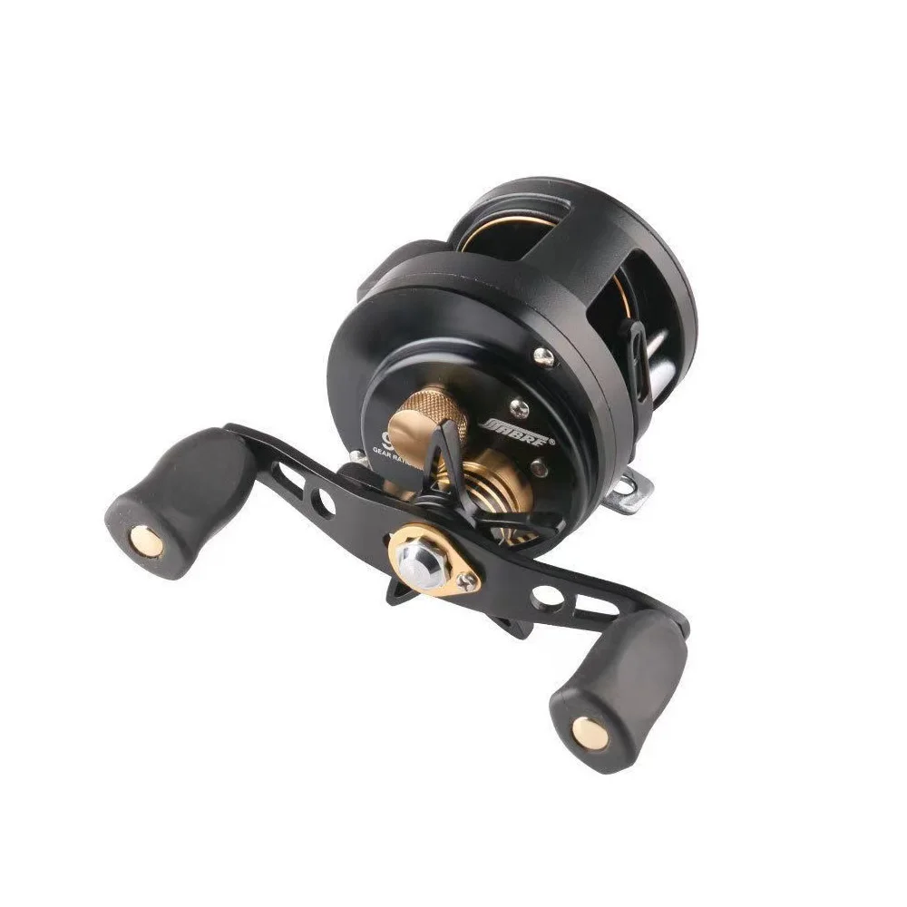 Carrete Baitcasting redondo dorado – Alta recogida para bagre - imagen 5