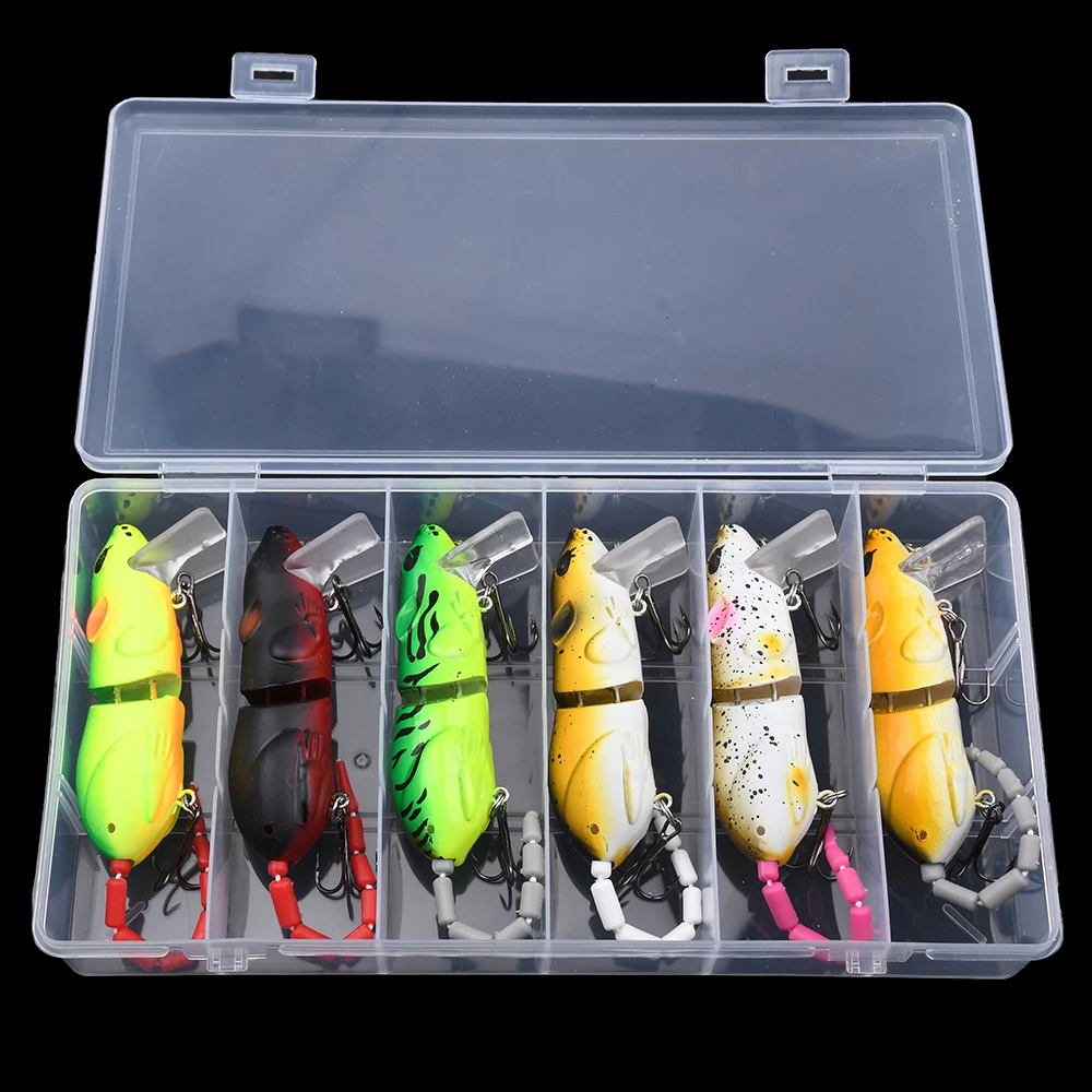 6 unids/caja señuelo de ratón de plástico Artificial señuelo de pesca de ratón Swimbait rata Pike Bass Minnow flotantes - imagen 2