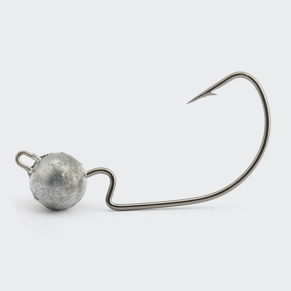 Anzuelos de pesca de 3,5g, 5g, 7g, 10g, cabeza de plantilla afilada de Color Original, manivela de gusano, aparejos de plantilla oscilante para Texas Rigs, 5 piezas - imagen 4