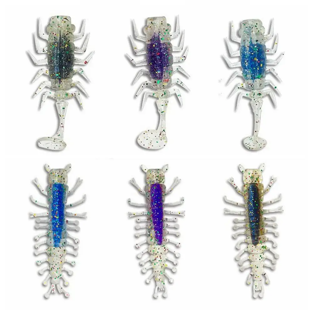 Cebos artificiales de araña, cebos blandos de diseño realista, resistentes a las mordeduras, lentejuelas brillantes, suministros de pesca, 5 piezas - imagen 4