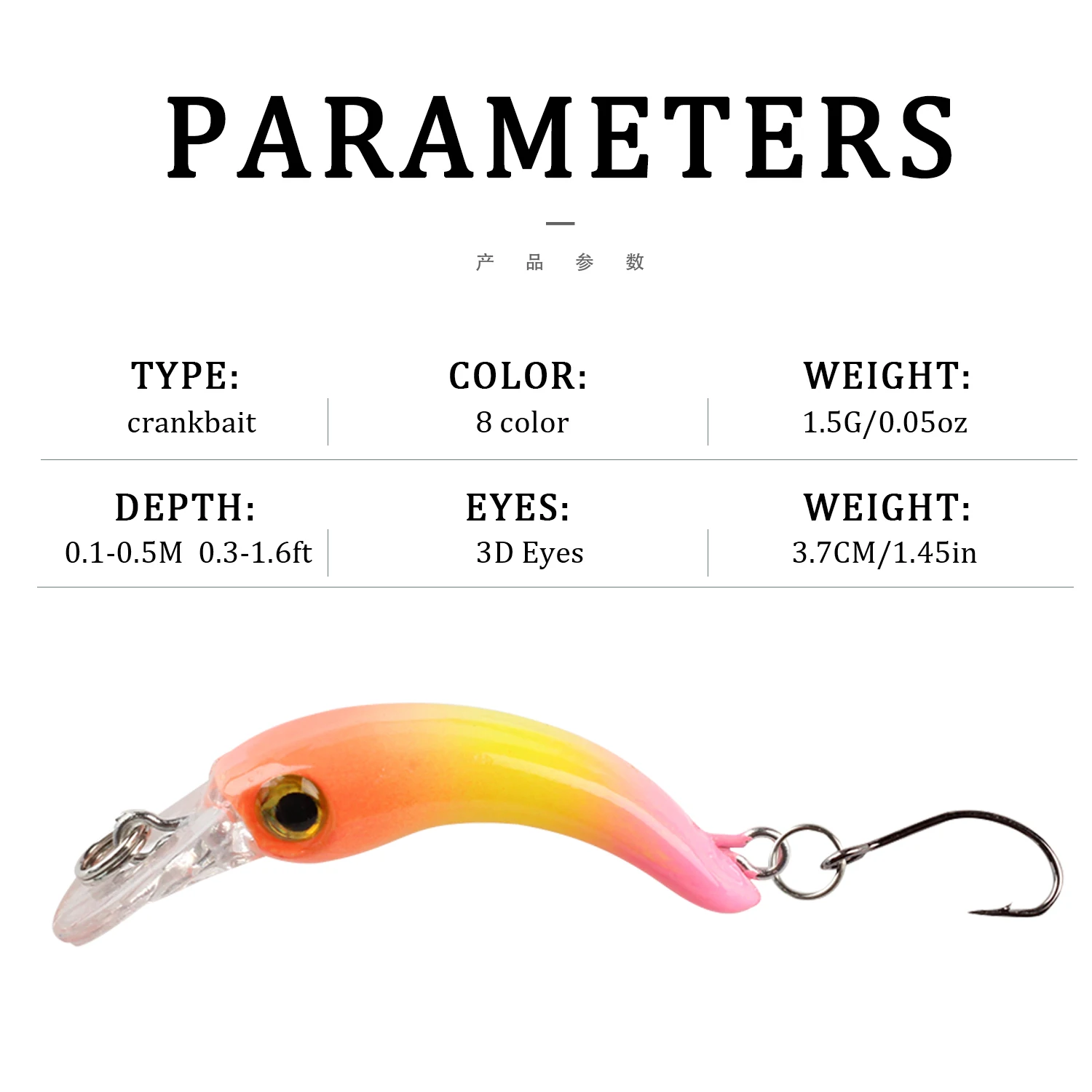 Mini señuelo de pesca Minnow Wobblers, cebo duro Artificial flotante, anzuelo afilado, Crankbait, trucha, Lucio, aparejos de lubina, 3,7 cm, 1,5g, 1 pieza
