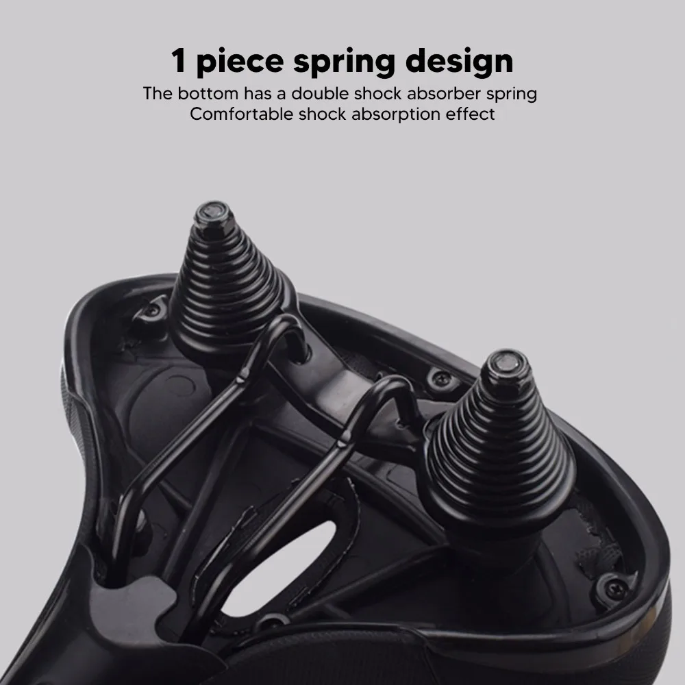 Asiento de bicicleta en cuero PU impermeable y transpirable - imagen 4