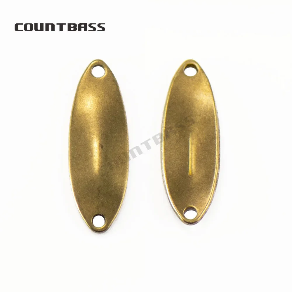 COUNTBASS 50 Uds 1,8g (1/16oz) latón pesca trucha cuchara espacios en blanco sin pintar señuelos de pescador aparejos de pesca - imagen 4