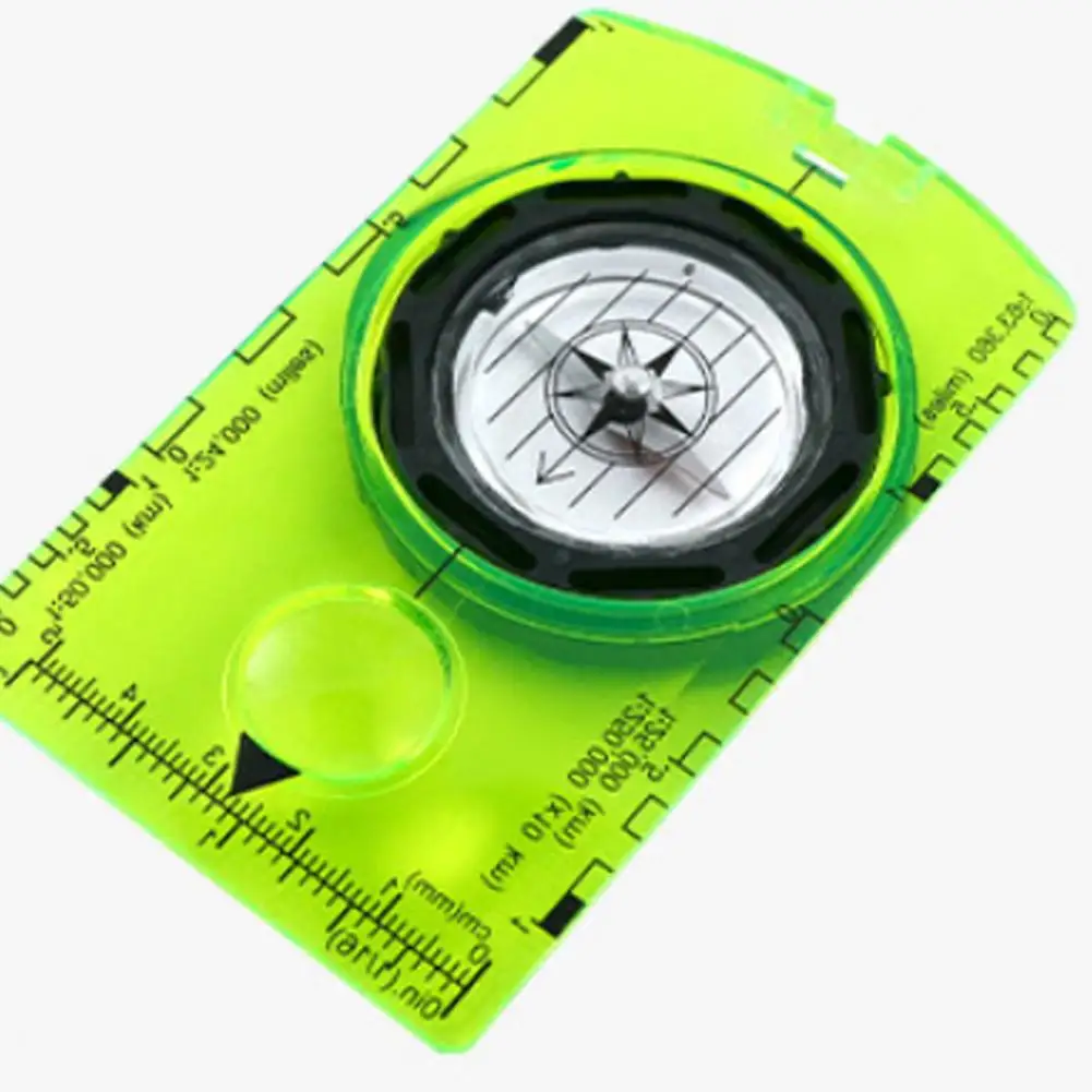 Brújula de orientación al aire libre, cordón, brújula acrílica, lupa portátil, Esfera giratoria, brújula de navegación de supervivencia para senderismo - imagen 4