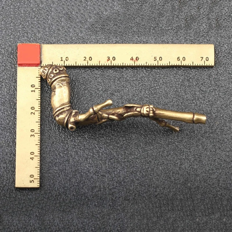 Quemadores de incienso de cobre puro con mosca de bambú, decoraciones Vintage de latón, incensario de sándalo, adornos para mesa de té, artesanía para decoración del hogar - imagen 5