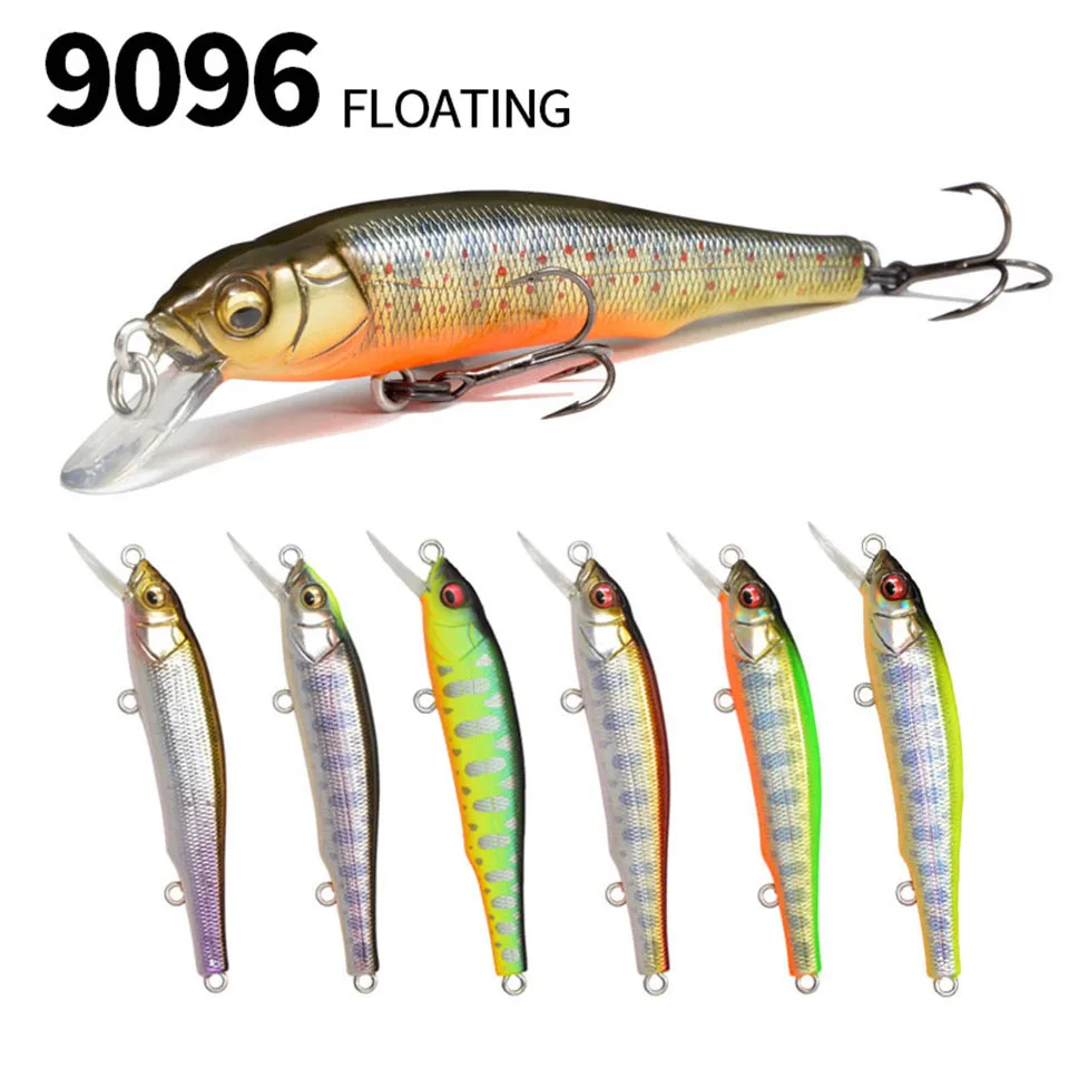 WALK FISH-señuelo de pesca flotante Artificial, cebo duro Minnow, ojos 3D, Wobblers biónicos, plástico, Barracuda, trucha, lubina, 1 piezas, 70mm/5g - imagen 3