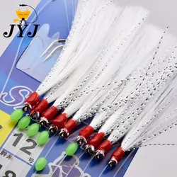 JYJ Sabiki - 10 anzuelos por bolsa con cuentas luminosas