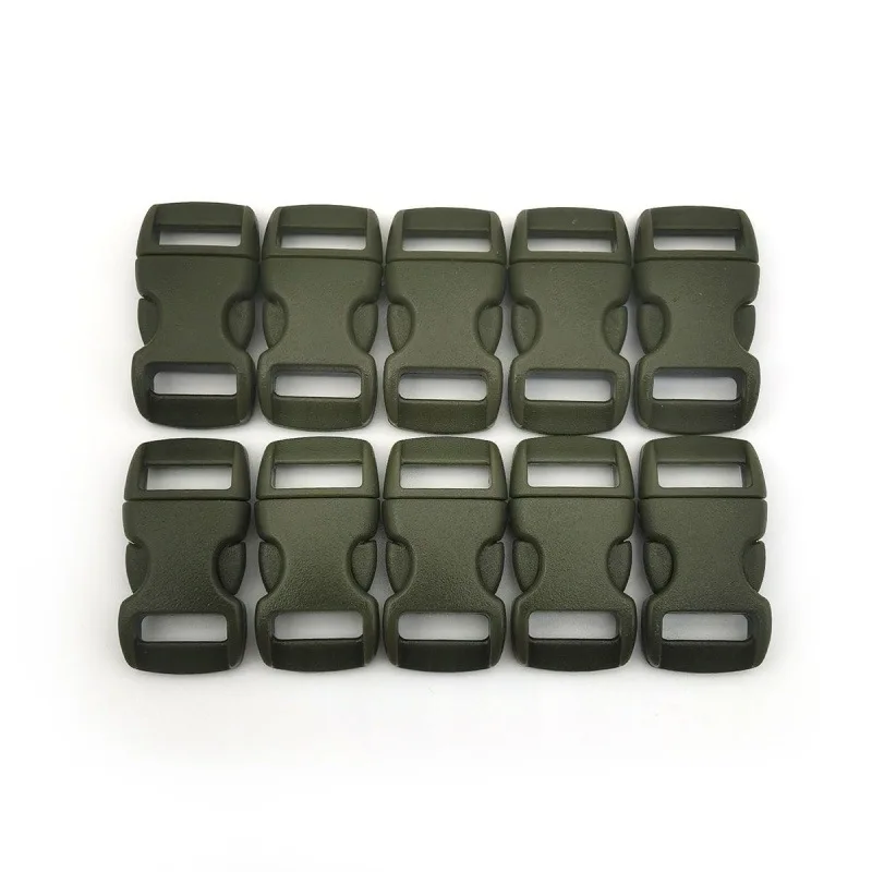 Hebilla de pulsera de Paracord de 30 piezas, hebillas de Liberación lateral curvadas para bricolaje, pulsera de paracaídas, Collar para mascotas, correa de campamento al aire libre, 10mm - imagen 4