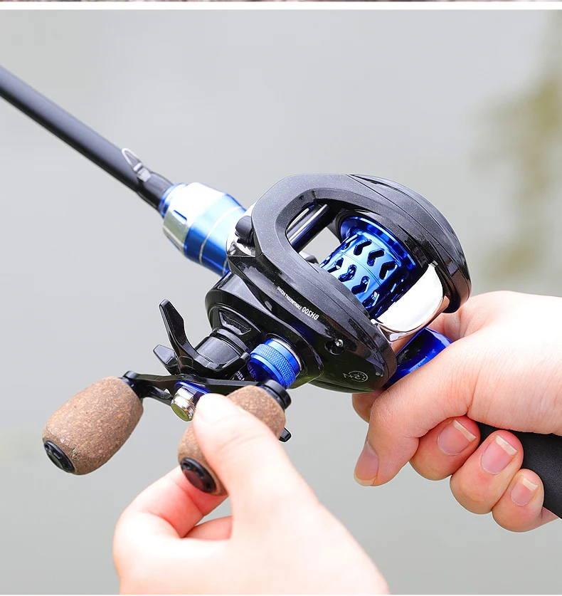 Carrete de Baitcasting para agua dulce y salada, accesorio de arrastre máximo de 18lb, serie BILLINGS BH, relación de transmisión 6,5: 1 - imagen 5