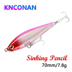 70mm 7,8g lápiz Twitch Señuelos de Pesca agua salada Wobblers de fundición larga Pesca de trucha Pesca Trolling cebo duro Twitchbait costero