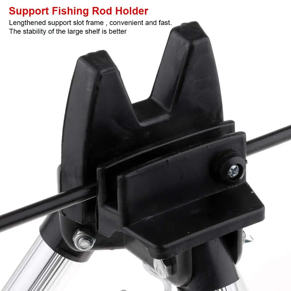 Soporte de caña de pescar telescópico, trípode de aleación de aluminio plegable, grueso, portátil - imagen 5