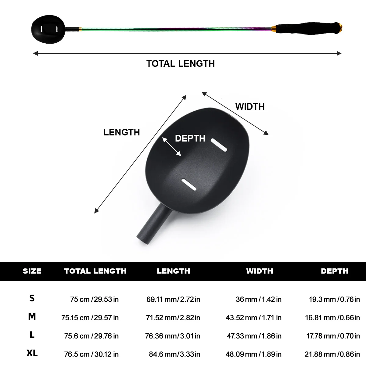 Lanzador de cebo ZYZ, nuevo cabezal de cuchara de cebo antiadherente de titanio, 75cm, herramienta de pesca ultraligera de agua salada o dulce, cebo de lanzamiento largo - imagen 5