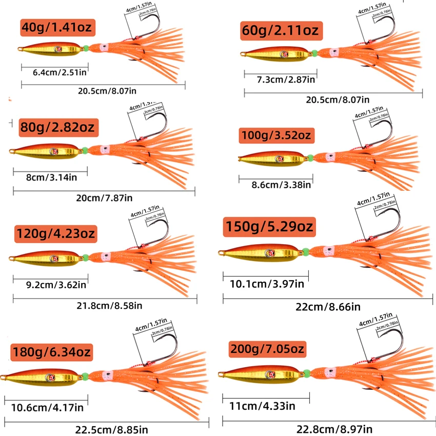 Jig Luminoso para Calamar – Pesca en Agua Salada - imagen 5