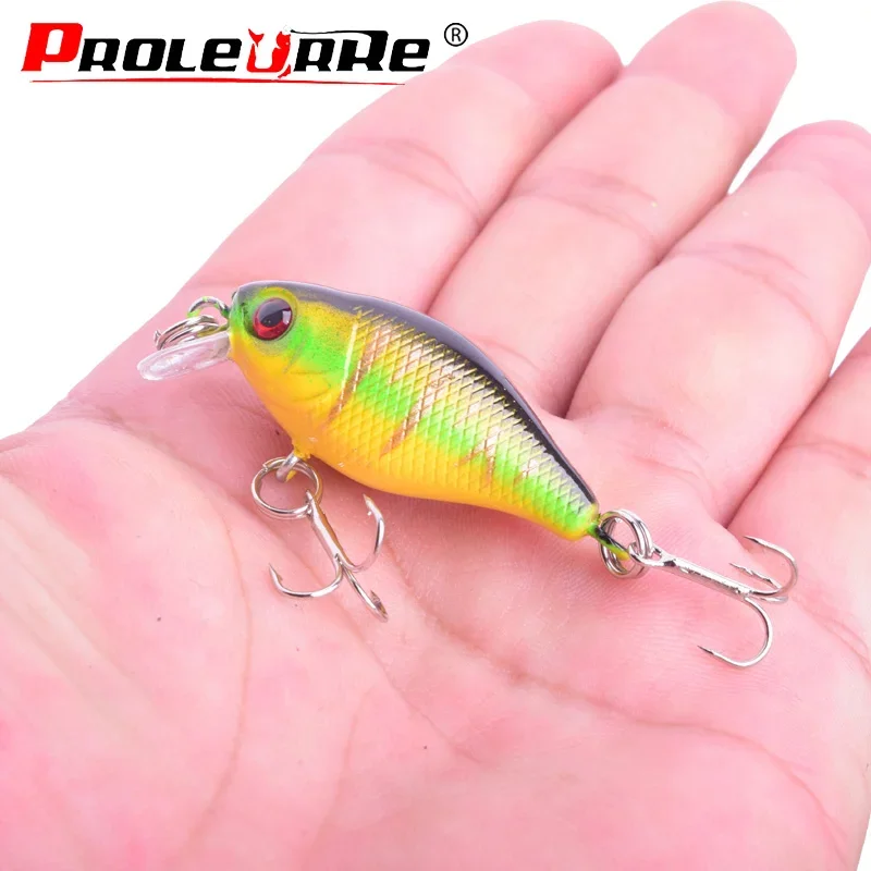 Señuelo de pesca Wobbler con manivela, 45mm, 4g, Japón, Mini Crankbaits flotantes, trucha, lubina, cebo duro de plástico Artificial, aparejos de Lucio, 1 ud.