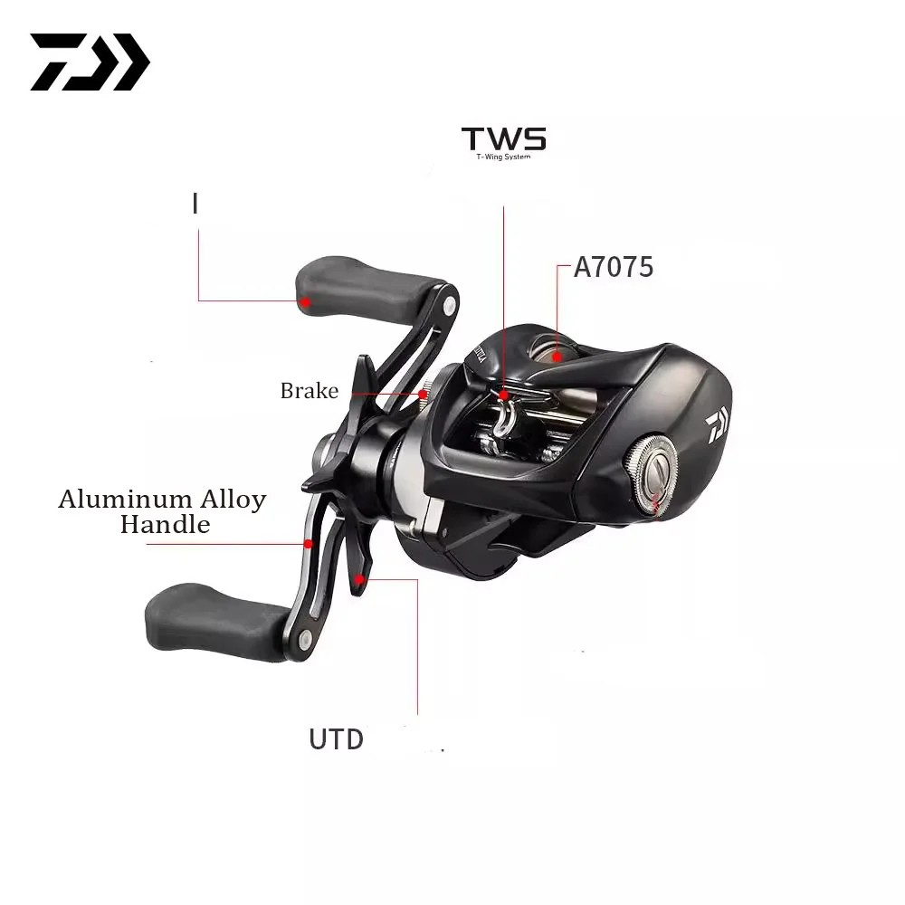 DAIWA 2025 nuevo carrete de fundición TATULA TW 200 225g arrastre máximo 6kg 7 + 1 TWS UTD A7075 carrete MAGFORCE carrete de pesca de tiro largo - imagen 4
