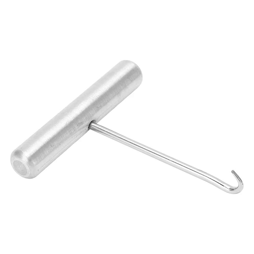 Extractor de cuerdas de raqueta de acero inoxidable, herramienta de encordado de arco plateado duradero, gancho de tracción para raquetas de tenis - imagen 4