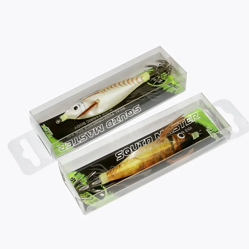 ILURE-señuelo de pesca de 2 piezas, cebo duro Artificial de madera de simulación de Camarón, 10cm, 9g, calamar luminoso, ojos 3D, aparejos de carpa - imagen 3