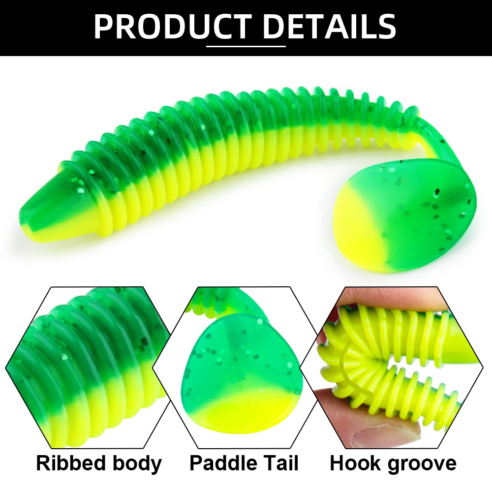 Spinpoler Vinilo acanalado – Swimbait para lucio y perca - imagen 3
