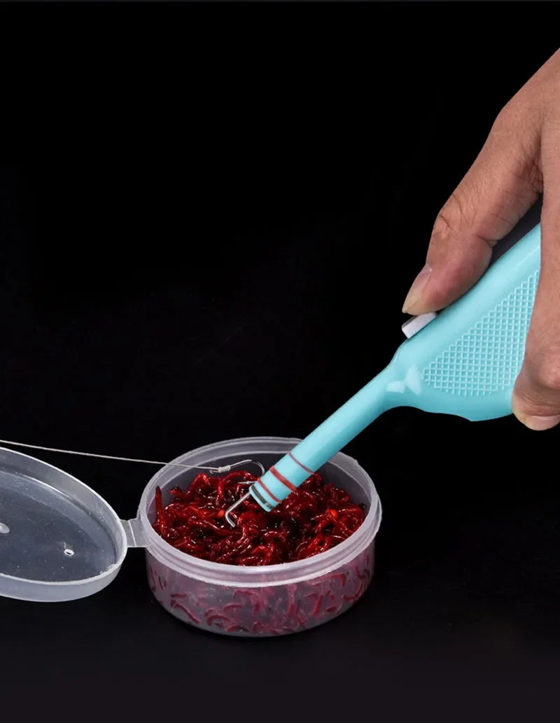 Clip de gusano de tierra con 200 bandas de goma, cebo de pesca ABS, dispositivo de Clip de gusano de sangre, señuelo de pesca, accesorio de aparejos A398 - imagen 3