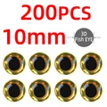 200pcs golden 10mm
