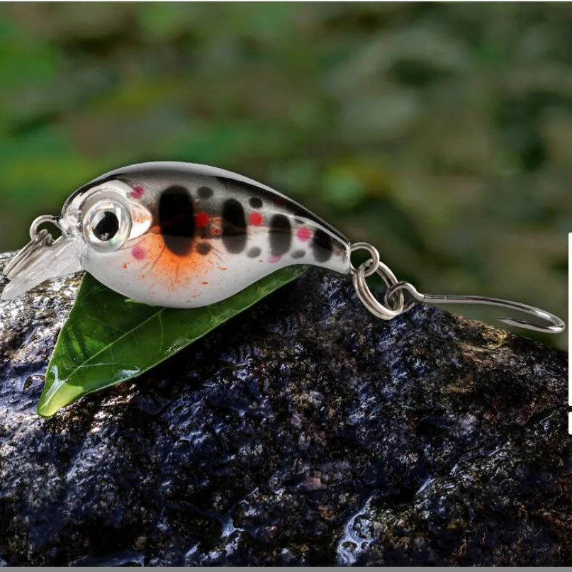 Señuelo de pesca de pececillos, cebo duro de 3,6 cm, 2,1g, Topwater, Wobbler Artificial, cebo de pesca con mosca japonesa, 1 piezas - imagen 3