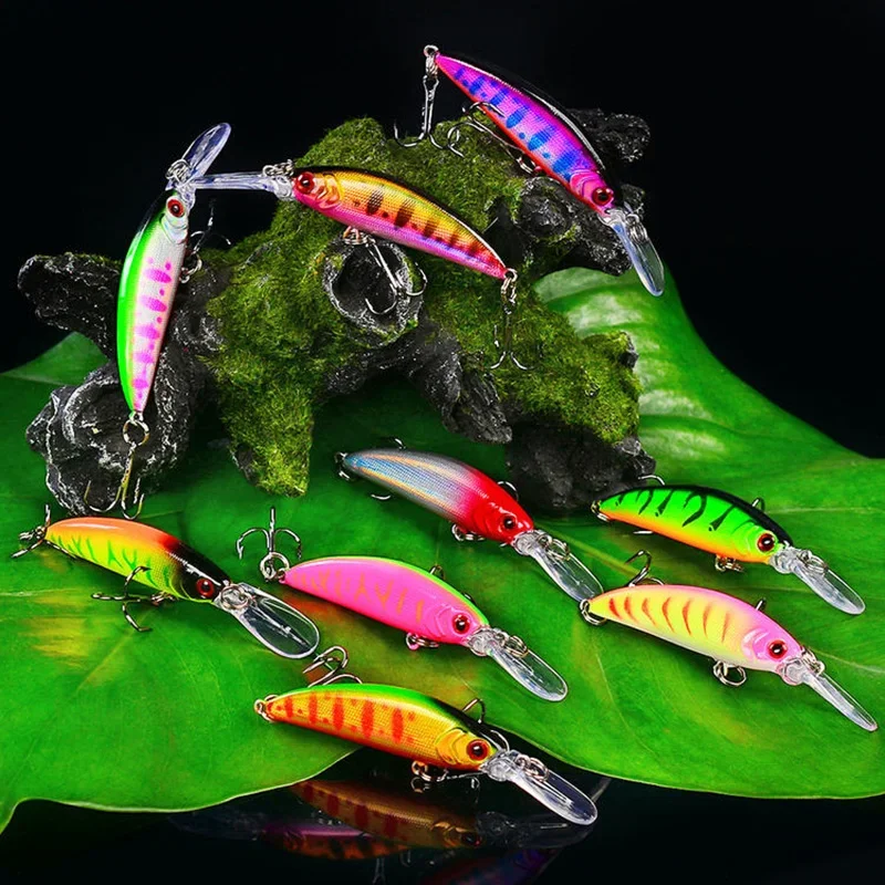 Señuelo de pesca Minnow, Wobblers que se hunden, 7cm, 5,7g, cebo duro Artificial de plástico, Crankbait para lubina, carpa, Lucio, aparejos Jerkbait, 1 ud.