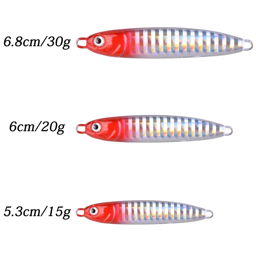 Señuelos giratorios duros de Metal para pesca, anzuelo de lubina, Crankbait, de hundimiento largo, 6 unids/lote, 15g - imagen 4