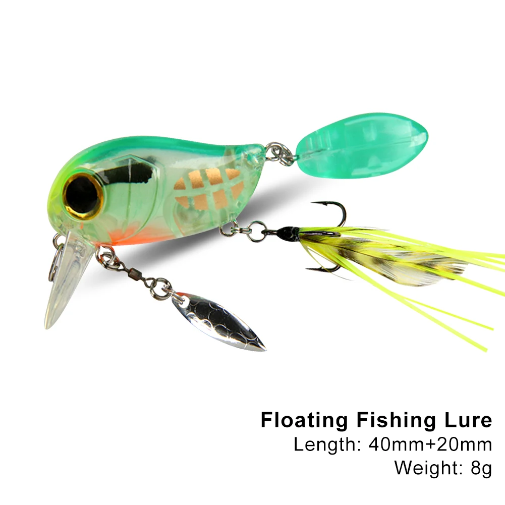 Crankbait Señuelos de Pesca de trucha Wobbler Spinner Crank, cebo Artificial, superficie de lubina, superficie de superficie, 40mm, 8g - imagen 2