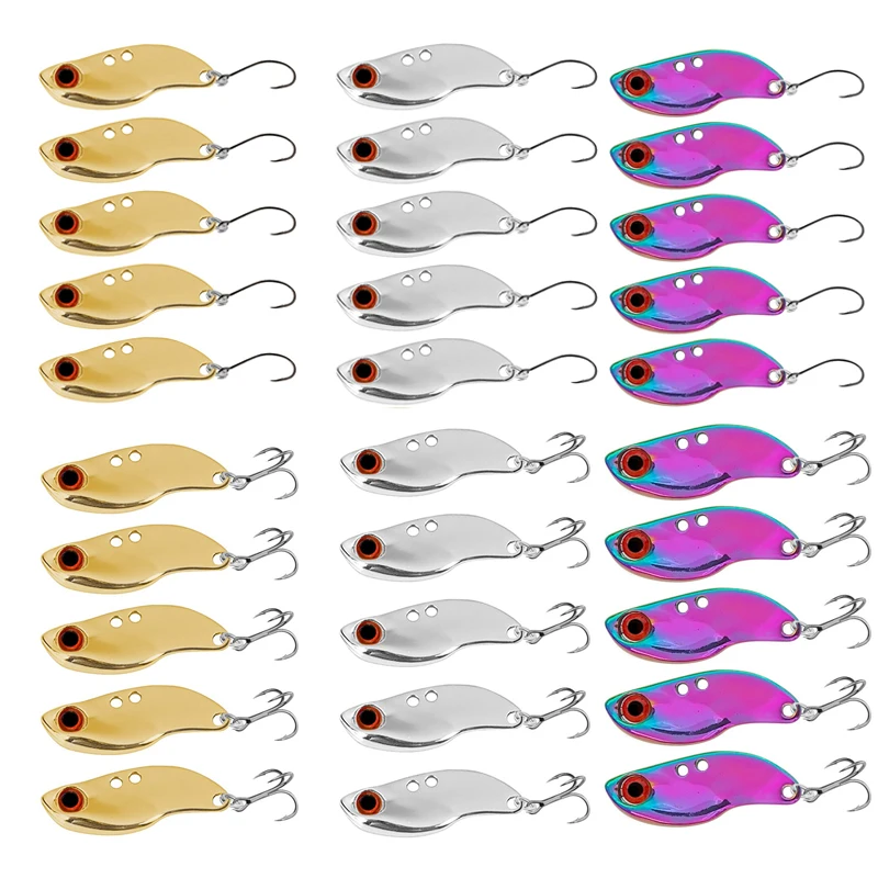 Señuelos de Pesca VIB de Metal, 2,5g, 3,5g, 5g, Mini cebo duro Artificial que se hunde, plantilla para trucha, lentejuelas, trémbling, Wobbler, aparejos de Pesca