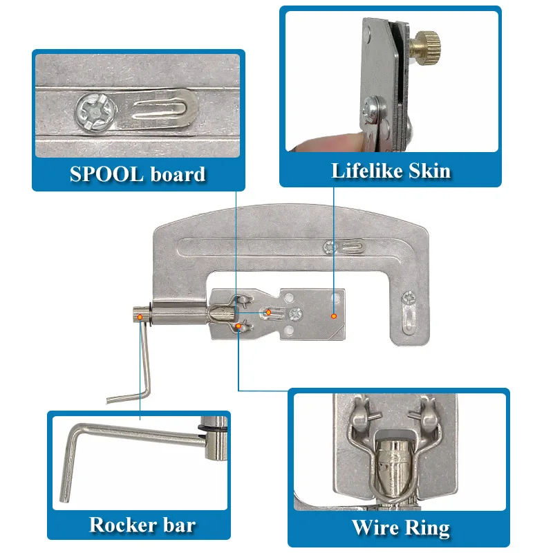 Anzuelo de pesca escamoso de acero inoxidable, nudos de nivel, herramientas de amarre, Kit semiautomático, anudador de sedal, herramienta de pesca, 1 ud. - imagen 5