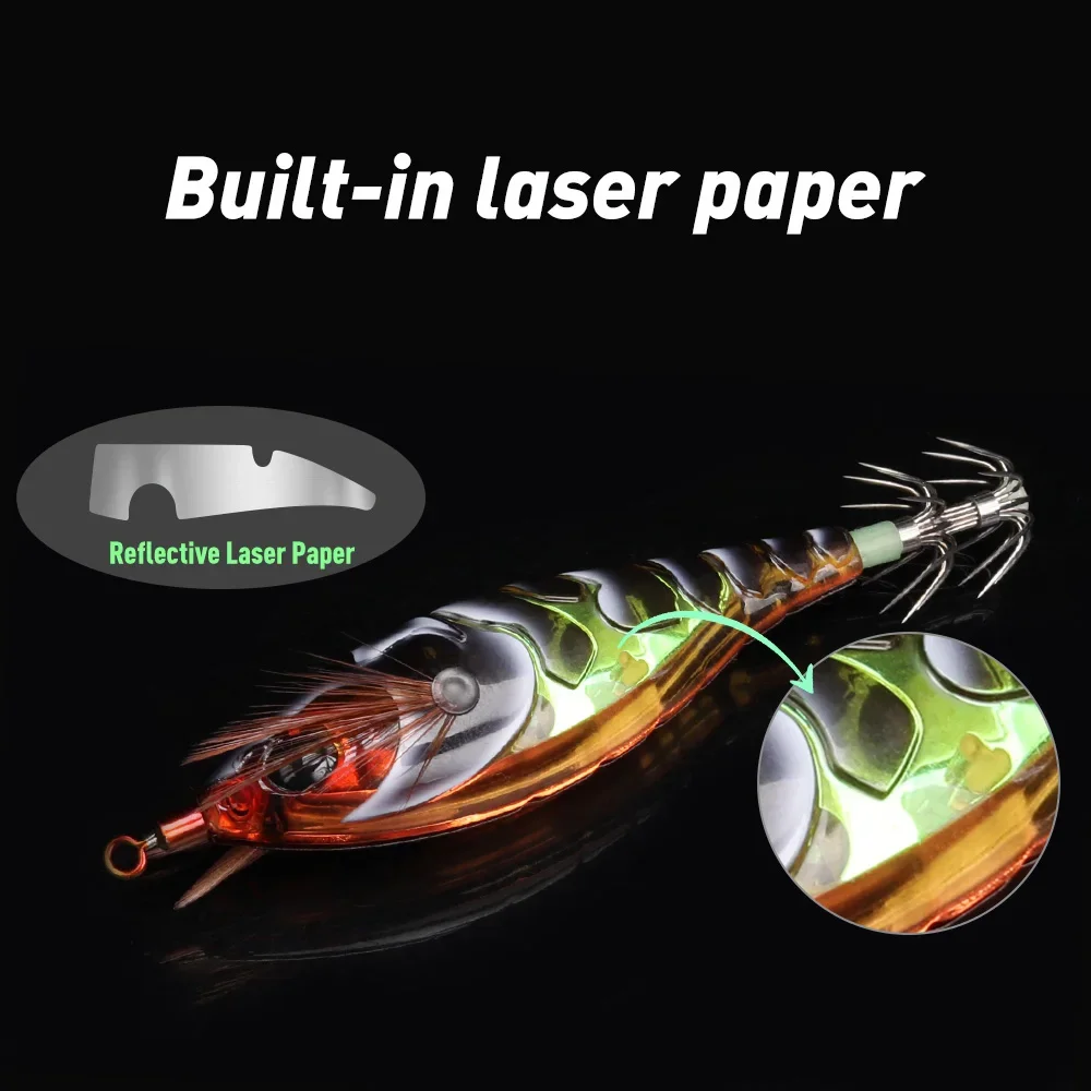 Kingdom EGIKING suspensión de mar 5,8g 8,7g 10g plantillas de calamar anzuelo de calamar Artificial cebos de Jigging pesca en el mar sepia EGI luminoso - imagen 5