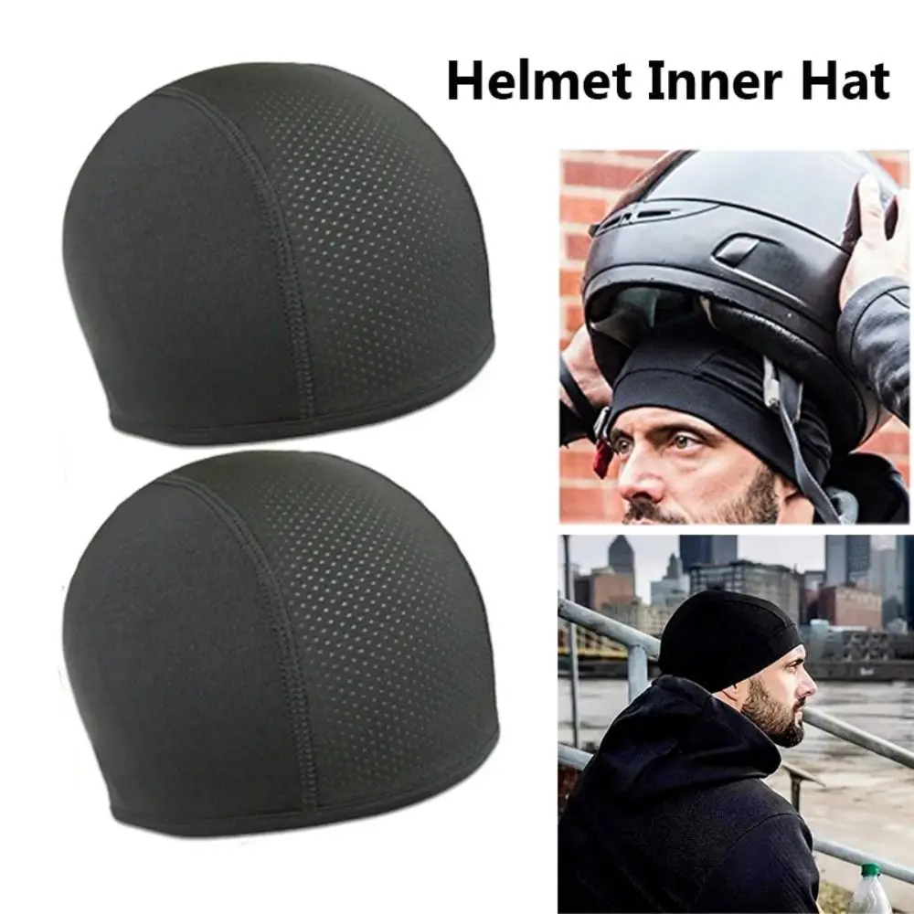 Gorro interior de algodón para casco de motocicleta, transpirable, secado rápido, ligero, deportes al aire libre, malla, ciclismo, correr, nuevo - imagen 3