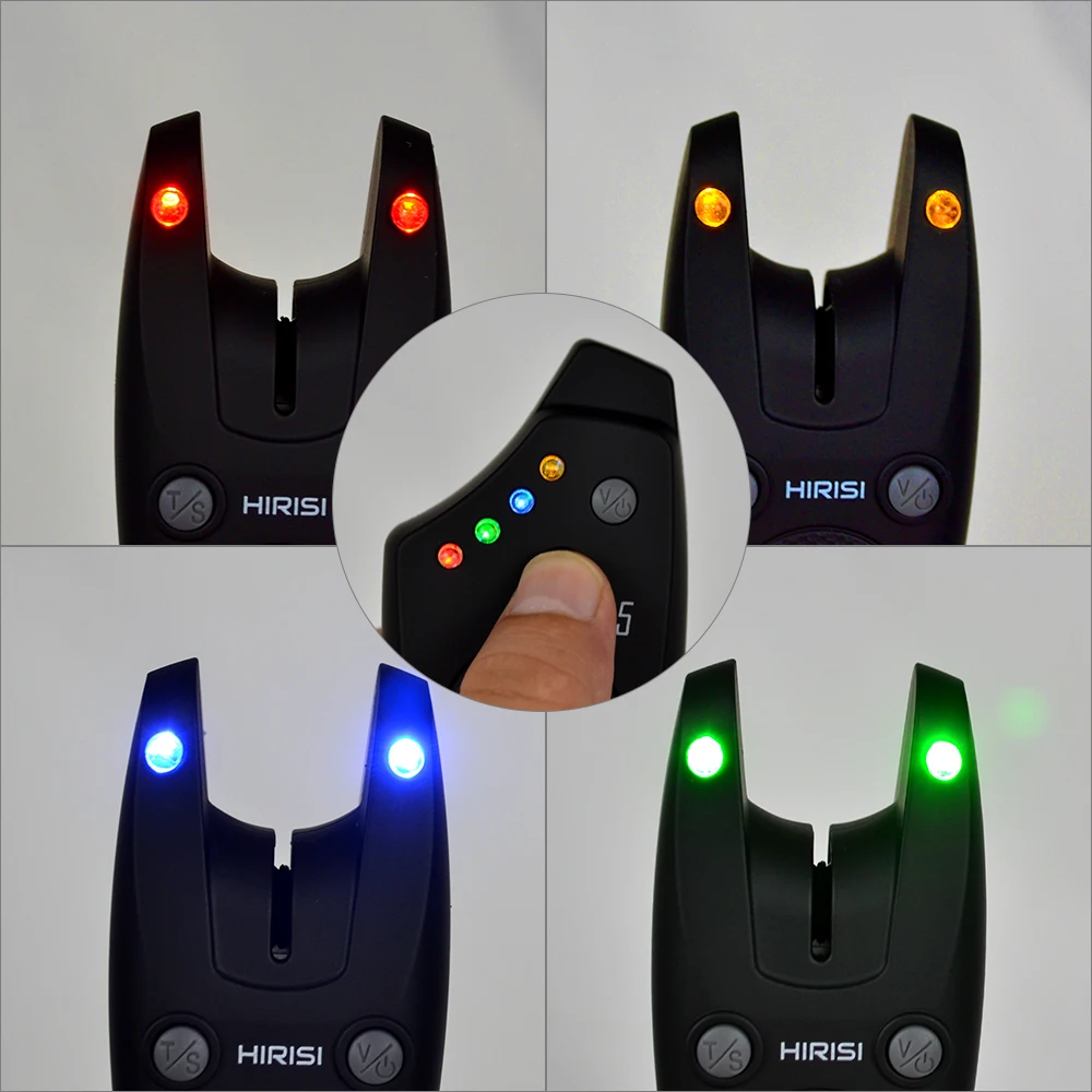 Hirisi-Conjunto de alarma de pesca de carpa inalámbrica, resistente al agua, alarmas de mordedura de pesca, indicador de mordida de pesca, accesorios de pesca S5 - imagen 5