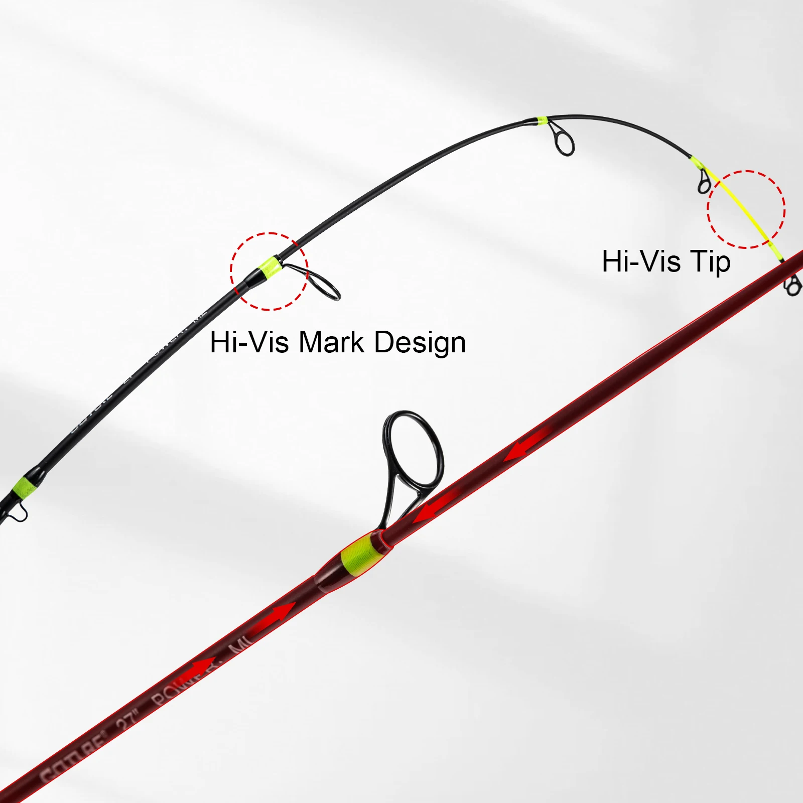 Goture-caña de pescar en hielo superligera, 28 pulgadas, 29 pulgadas, 70cm, 71,5 cm, 2 secciones, alta fibra de carbono, M/ML, cañas de hielo eléctricas para pesca en invierno - imagen 4