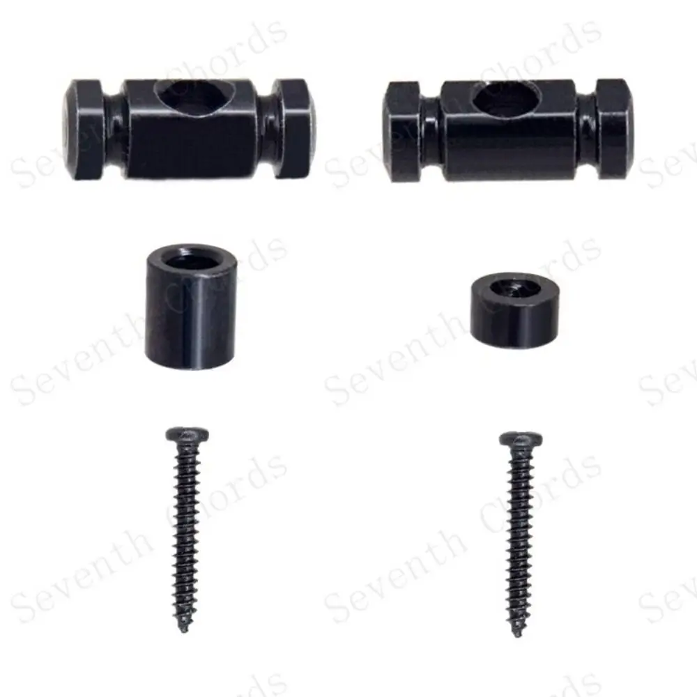 Retenedor de cuerdas de guitarra de hierro, retenedor de cuerdas de rodillo de guitarra dorado/plateado/negro, retenedor de árboles con tornillos de montaje - imagen 2