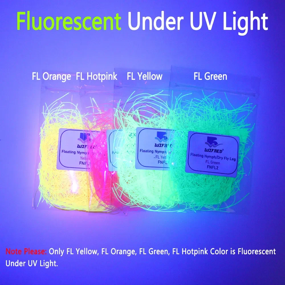 Bimoo-patas de mosca secas flotantes de silicona, Material de atado de moscas, patas de goma fina Dub para trucha, Señuelos de Pesca, cebos, 2 paquetes - imagen 5