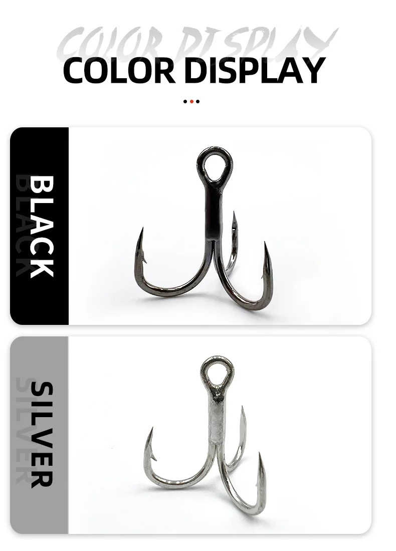 Explore la versatilidad de nuestros ganchos de agudos negros y plateados para un rendimiento de pesca óptimo