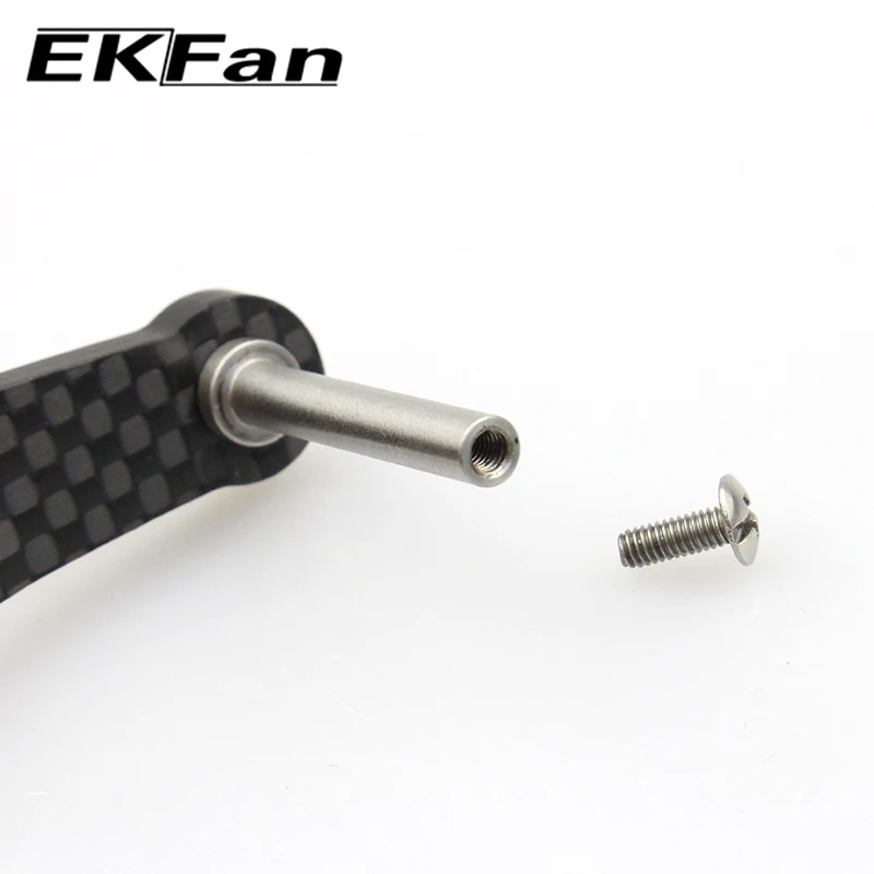 EKFan 92MM longitud 12G 8x5MM/7x4MM agujeros 4MM eje mangos de carbono para carrete Baitcast piezas de rueda de pesca por goteo - imagen 4